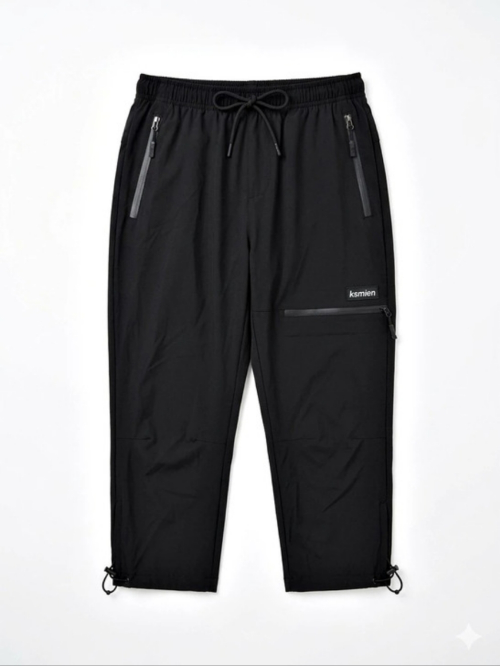 890 Ksmien Women's Black Lightweight Cargo Capris / Cropped Hiking Pants